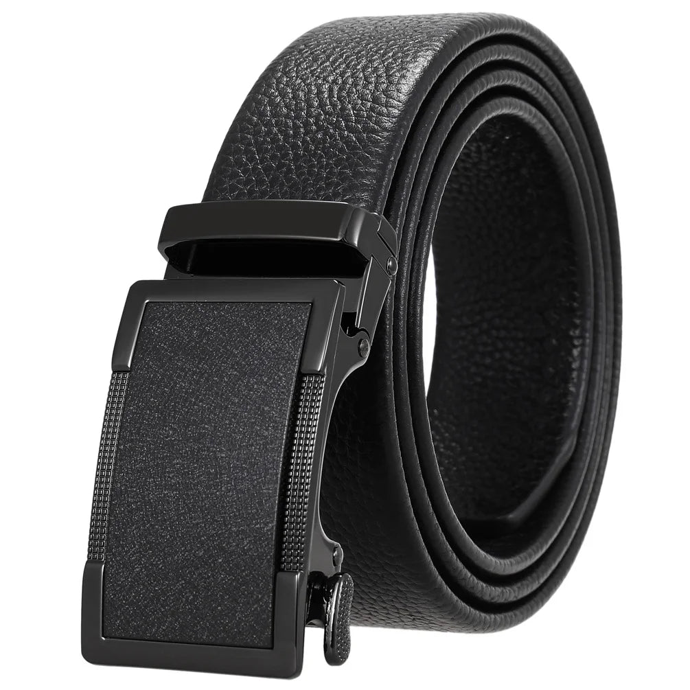 JMT-351242 Men's Cowhide Leather Belt - Model LY36-000011-5, Classic Style for Everyday Wear