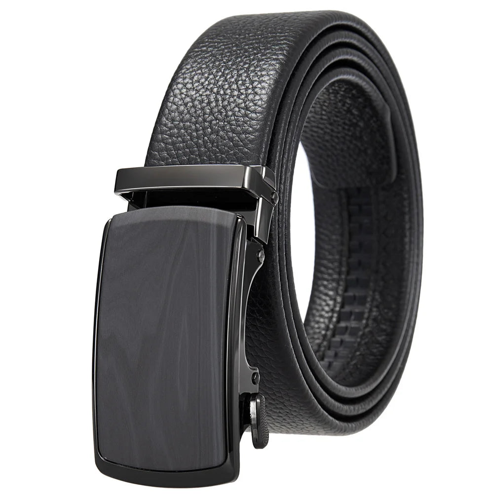 JMT-351242 Men's Cowhide Leather Belt - Model LY36-000011-5, Classic Style for Everyday Wear