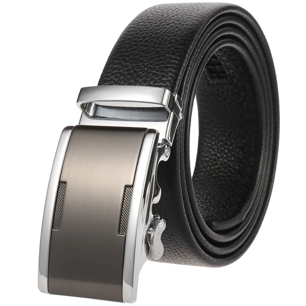 JMT-351242 Men's Cowhide Leather Belt - Model LY36-000011-5, Classic Style for Everyday Wear