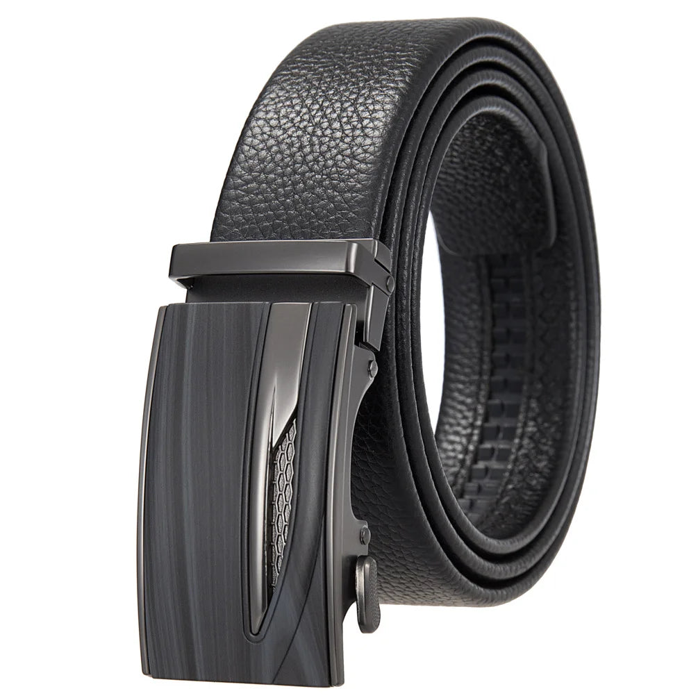 JMT-351242 Men's Cowhide Leather Belt - Model LY36-000011-5, Classic Style for Everyday Wear