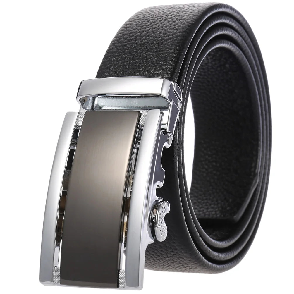 JMT-351242 Men's Cowhide Leather Belt - Model LY36-000011-5, Classic Style for Everyday Wear
