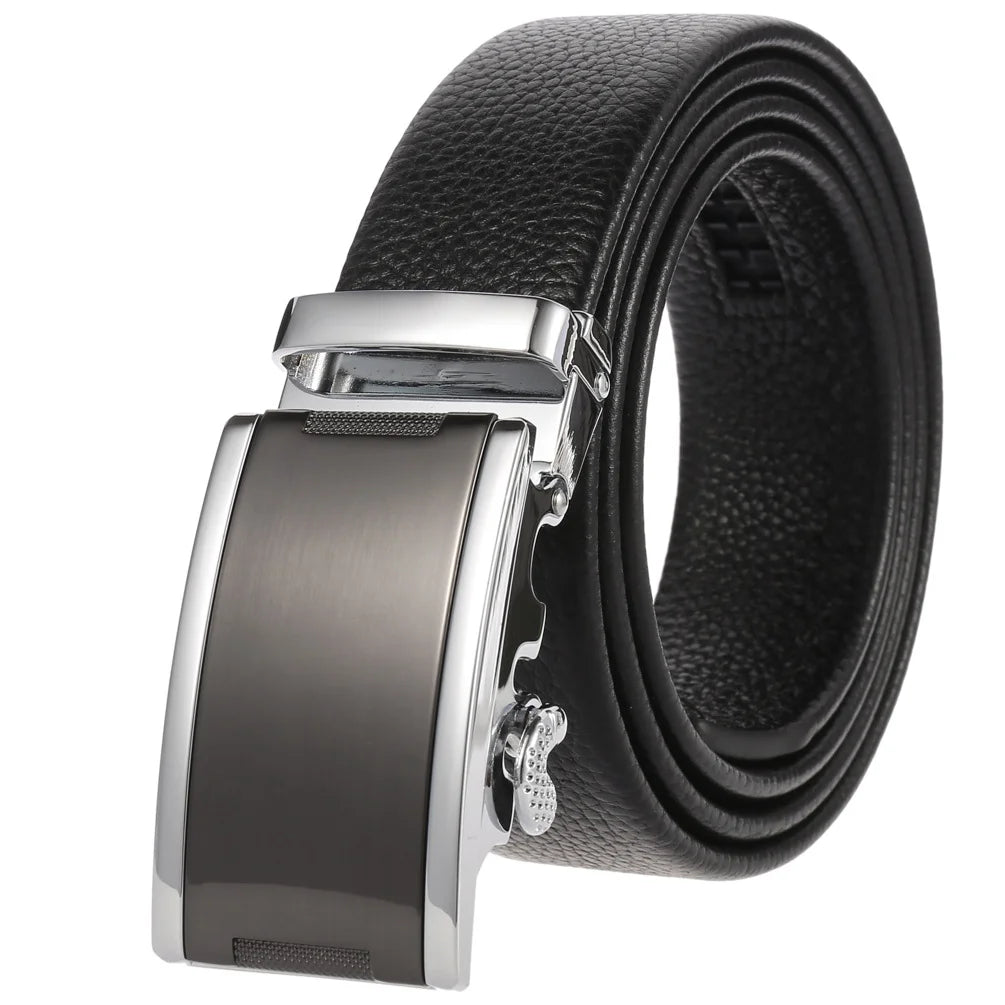 JMT-351242 Men's Cowhide Leather Belt - Model LY36-000011-5, Classic Style for Everyday Wear