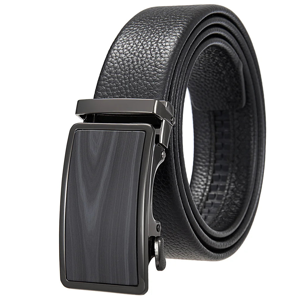 JMT-351242 Men's Cowhide Leather Belt - Model LY36-000011-5, Classic Style for Everyday Wear