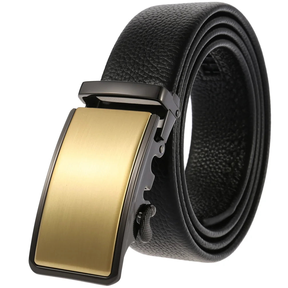 JMT-351242 Men's Cowhide Leather Belt - Model LY36-000011-5, Classic Style for Everyday Wear