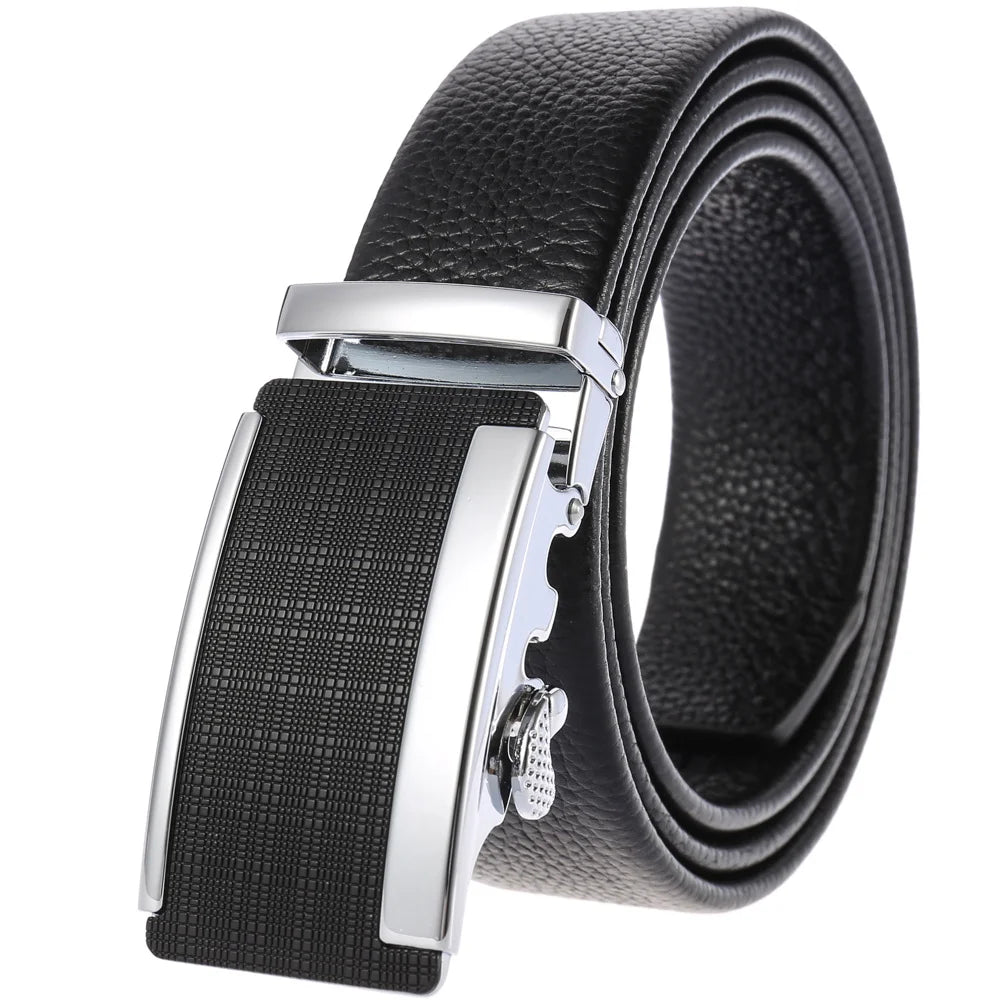 JMT-351242 Men's Cowhide Leather Belt - Model LY36-000011-5, Classic Style for Everyday Wear