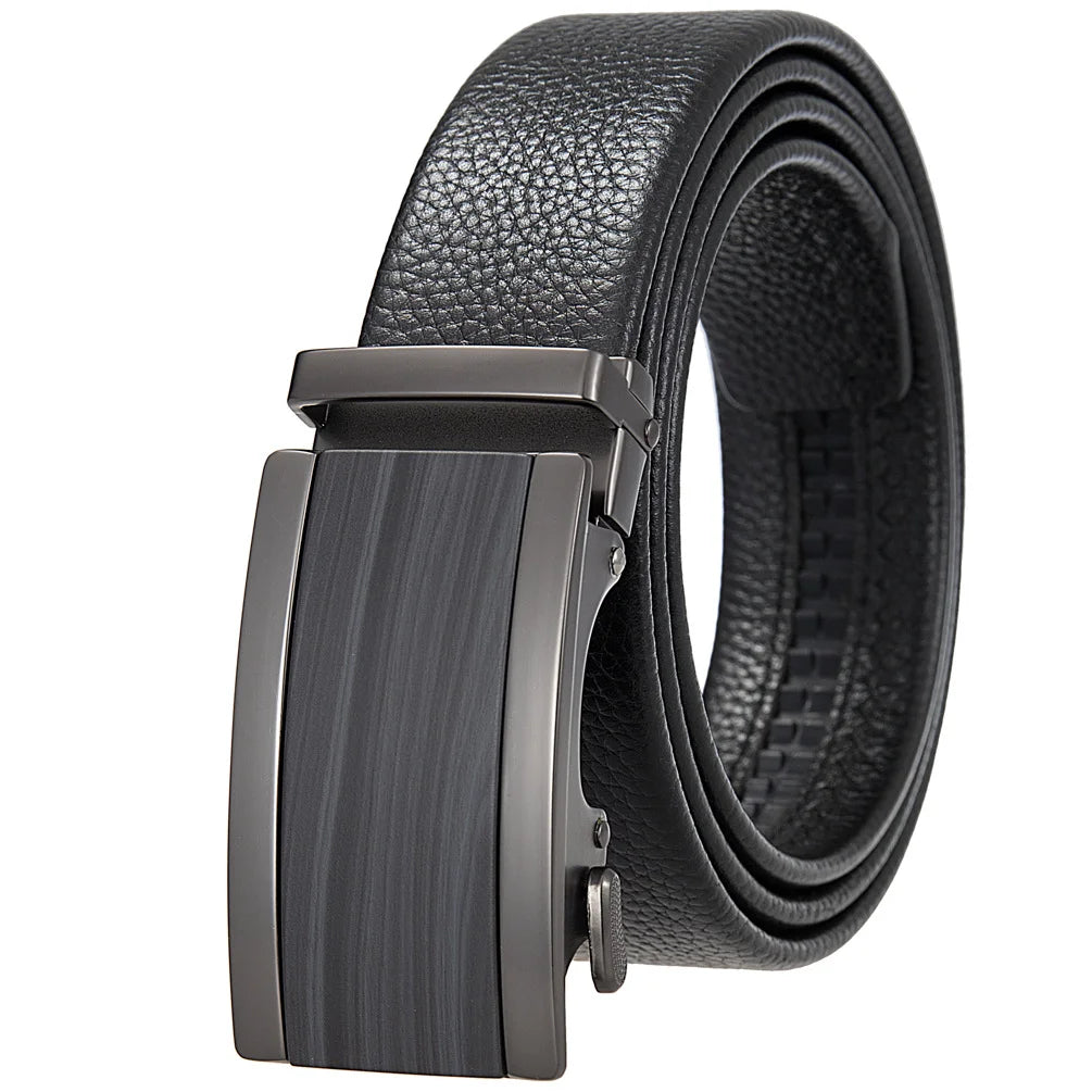 JMT-351242 Men's Cowhide Leather Belt - Model LY36-000011-5, Classic Style for Everyday Wear