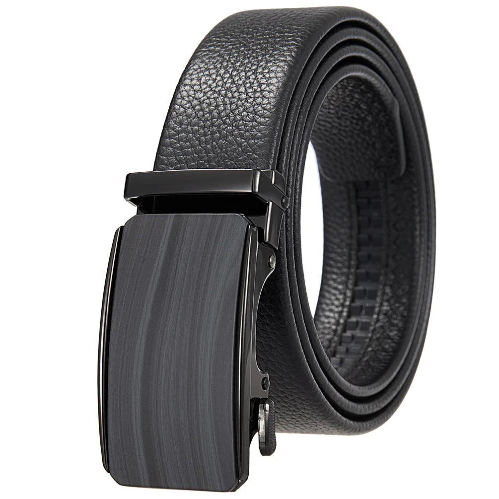 JMT-351242 Men's Cowhide Leather Belt - Model LY36-000011-5, Classic Style for Everyday Wear