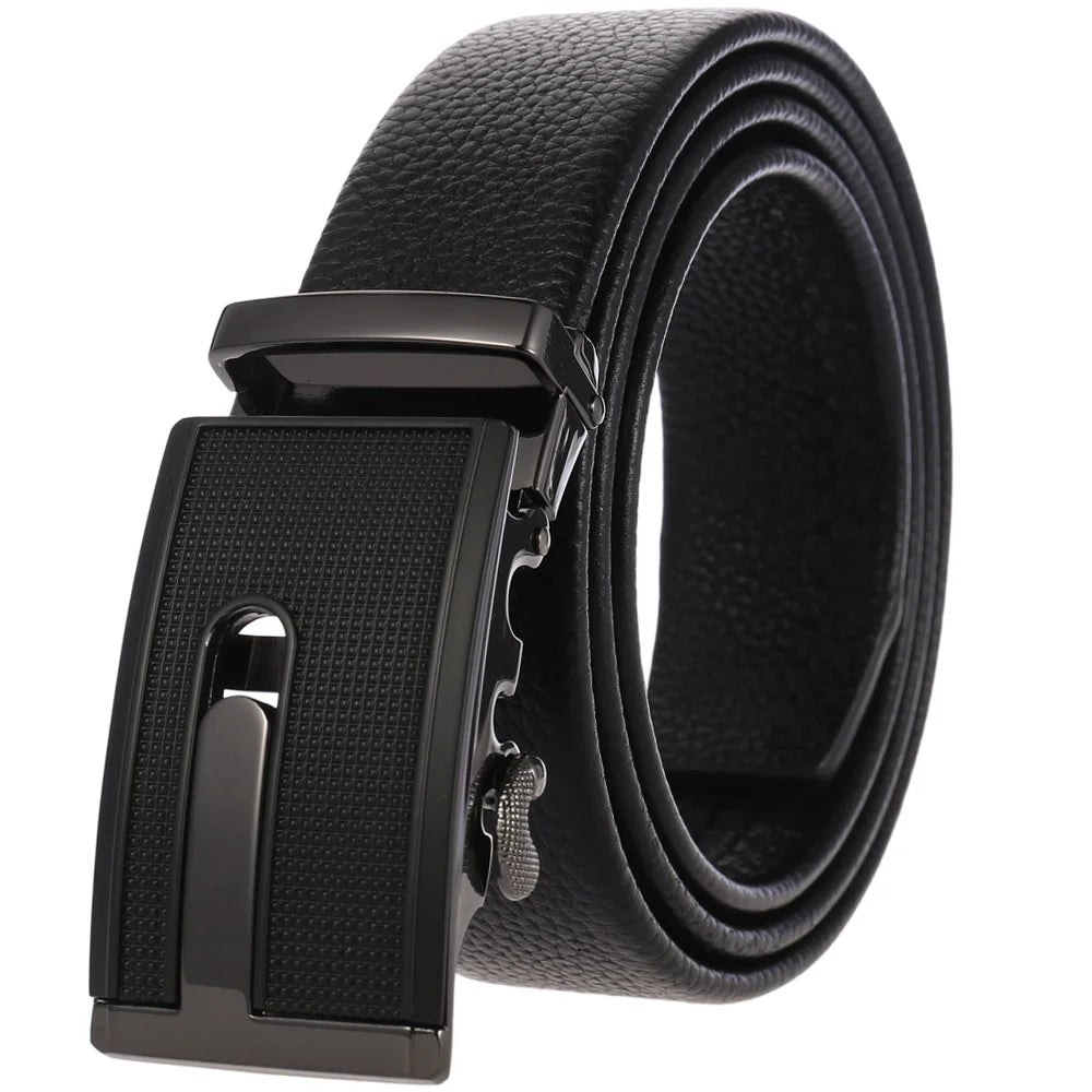 JMT-351242 Men's Cowhide Leather Belt - Model LY36-000011-5, Classic Style for Everyday Wear