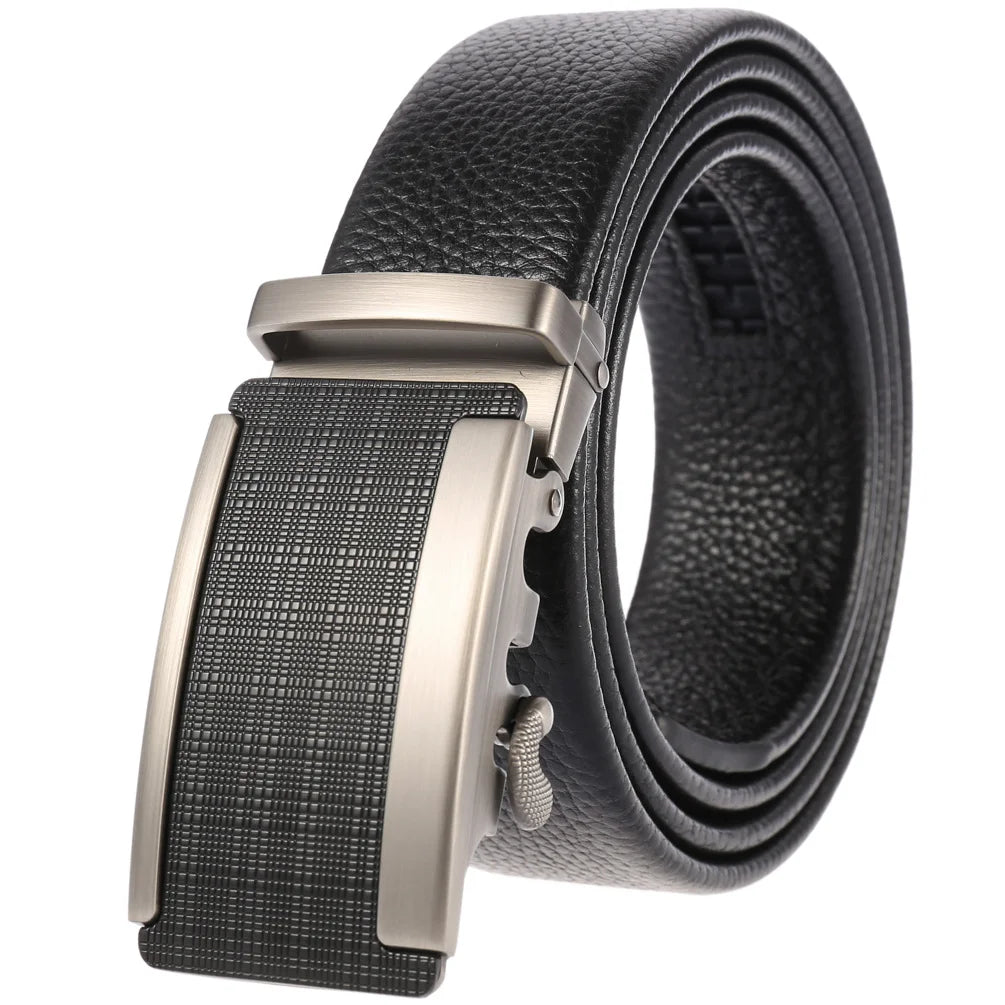 JMT-351242 Men's Cowhide Leather Belt - Model LY36-000011-5, Classic Style for Everyday Wear