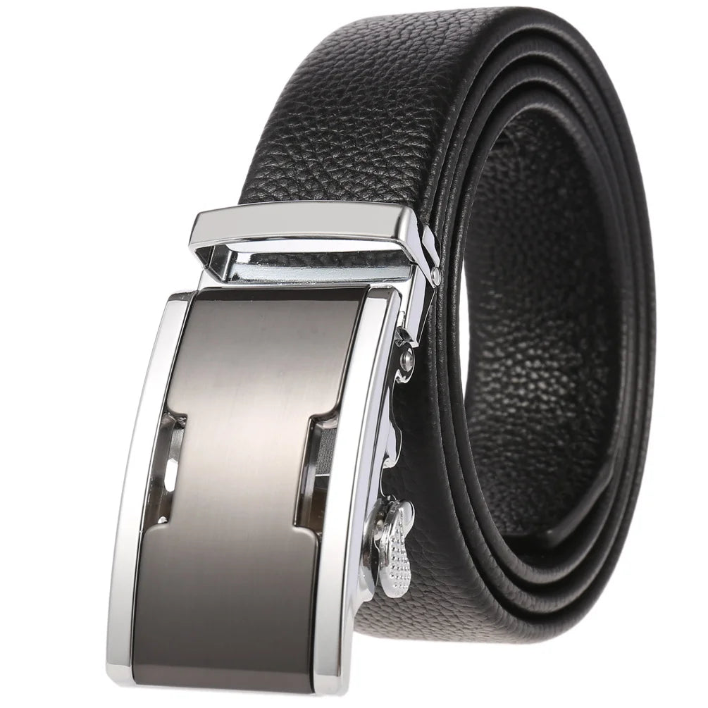 JMT-351242 Men's Cowhide Leather Belt - Model LY36-000011-5, Classic Style for Everyday Wear