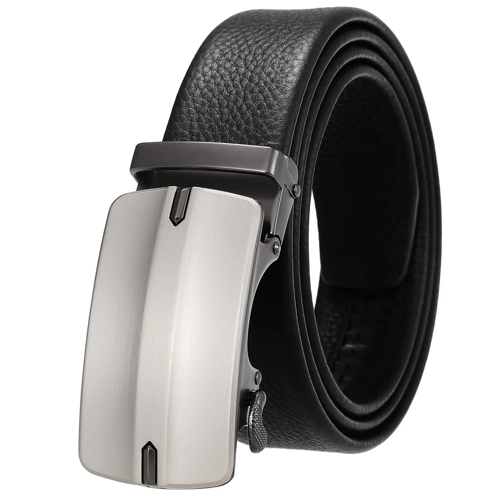 JMT-351242 Men's Cowhide Leather Belt - Model LY36-000011-5, Classic Style for Everyday Wear