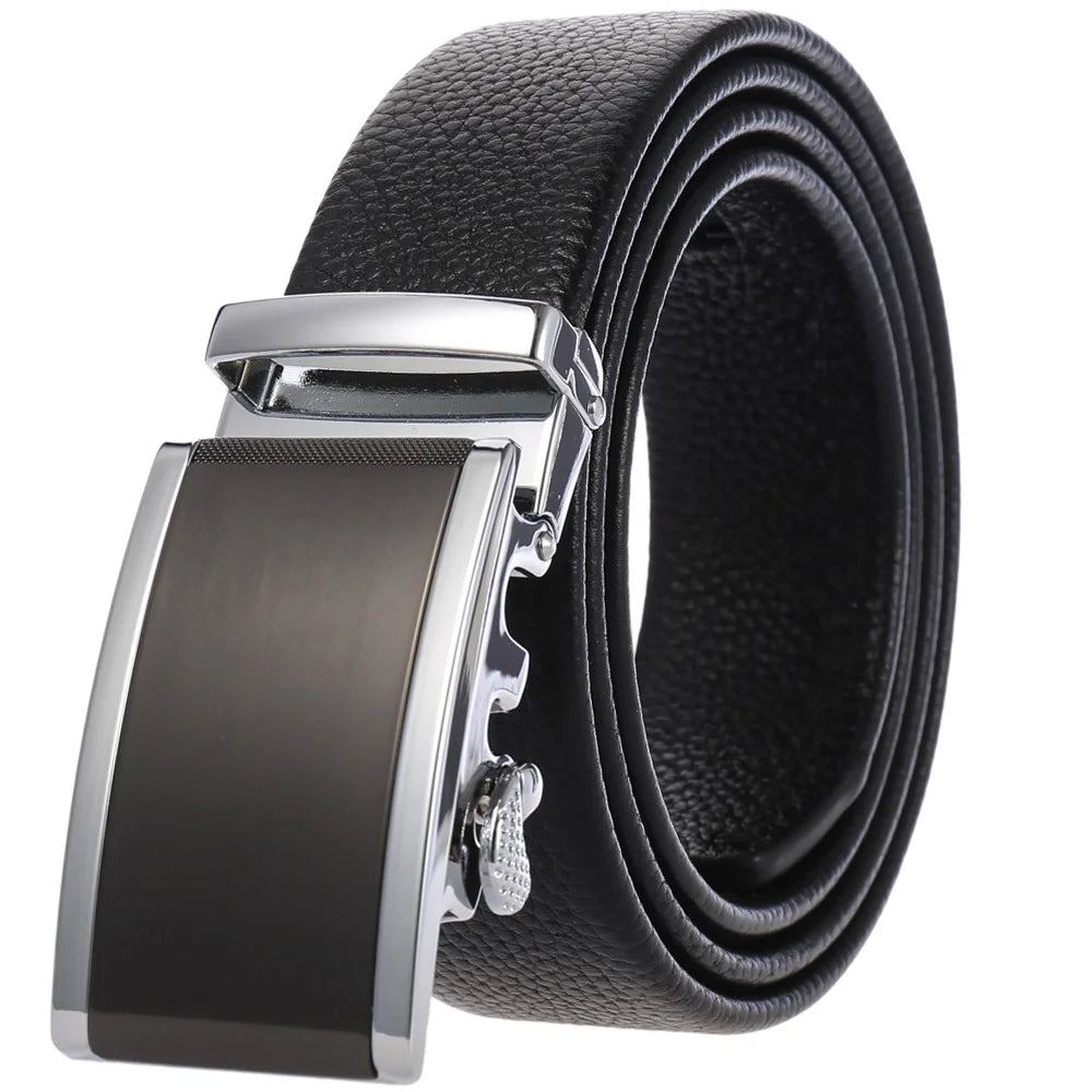 JMT-351242 Men's Cowhide Leather Belt - Model LY36-000011-5, Classic Style for Everyday Wear
