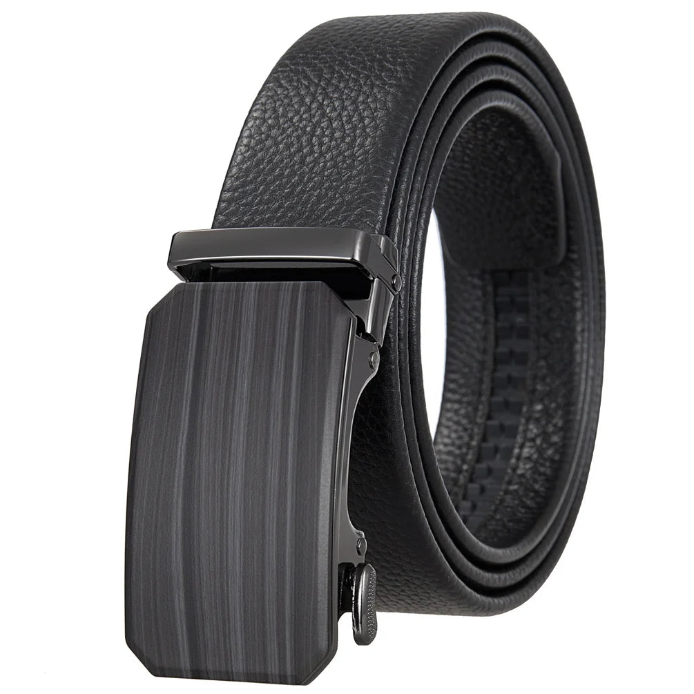 JMT-351242 Men's Cowhide Leather Belt - Model LY36-000011-5, Classic Style for Everyday Wear