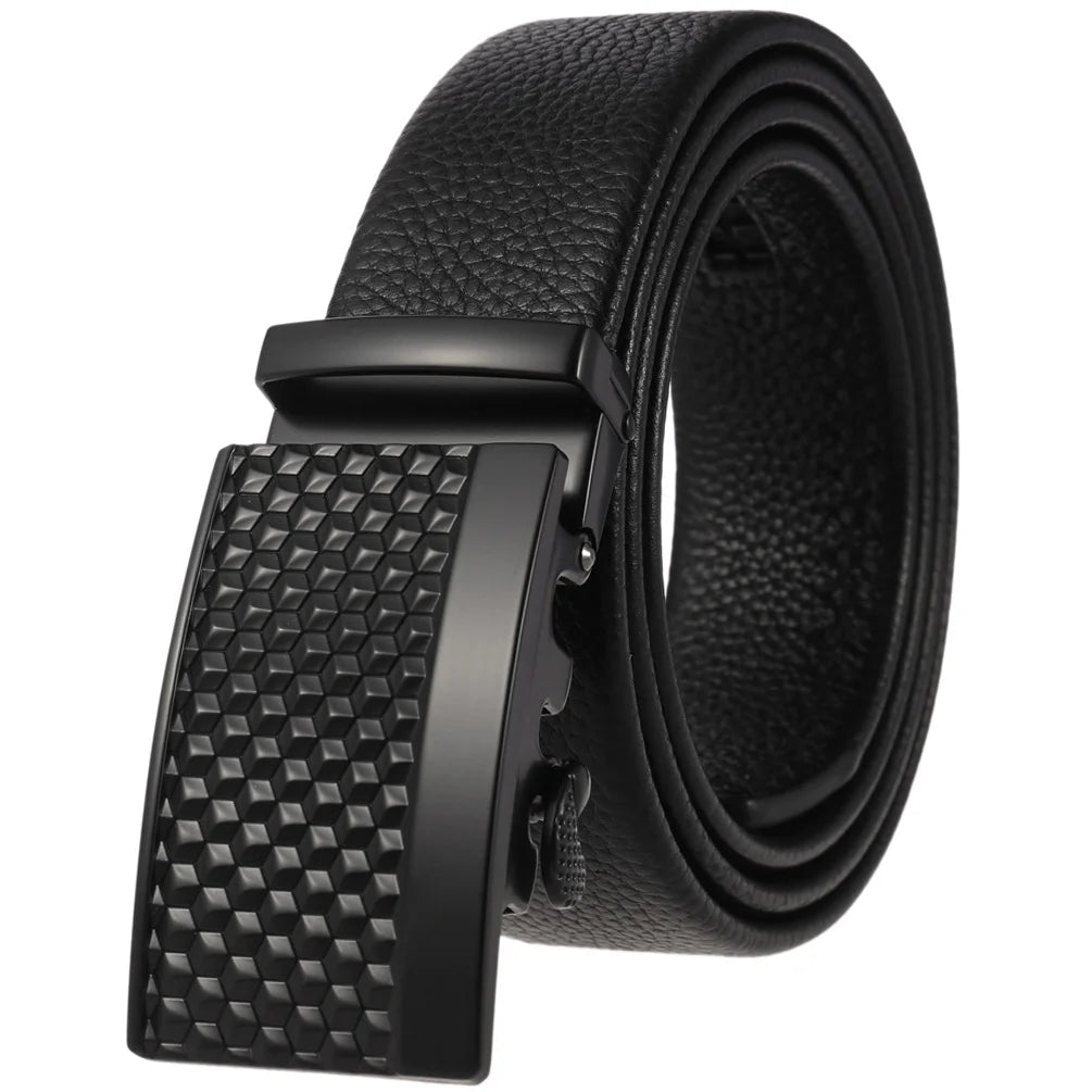 JMT-351242 Men's Cowhide Leather Belt - Model LY36-000011-5, Classic Style for Everyday Wear