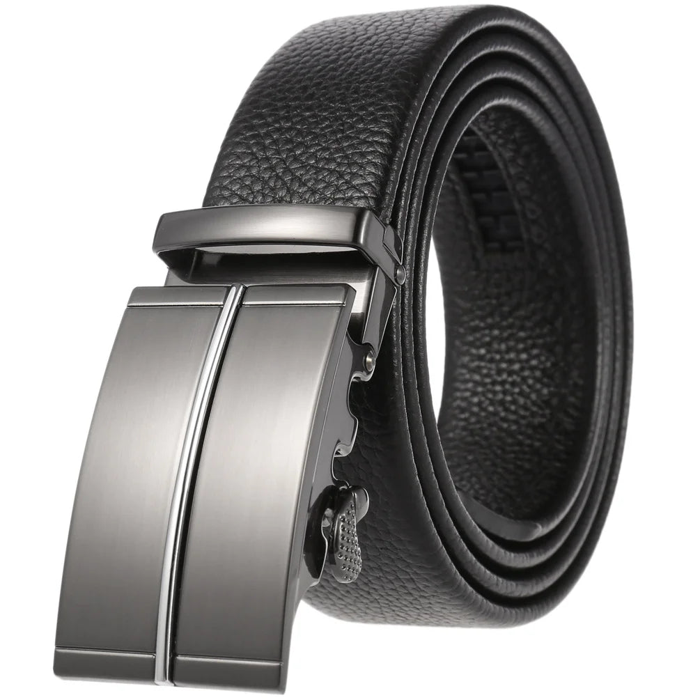 JMT-351242 Men's Cowhide Leather Belt - Model LY36-000011-5, Classic Style for Everyday Wear
