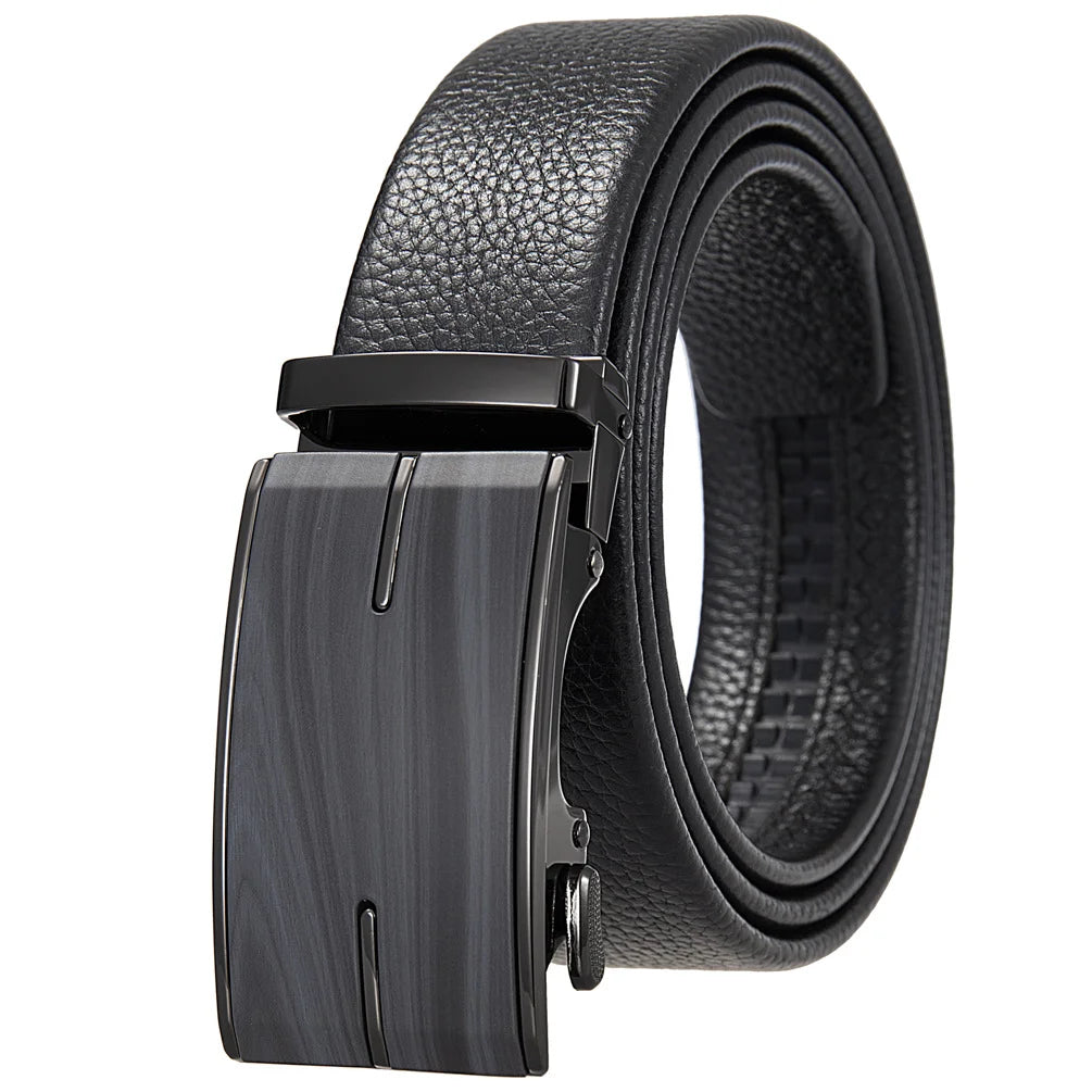 JMT-351242 Men's Cowhide Leather Belt - Model LY36-000011-5, Classic Style for Everyday Wear