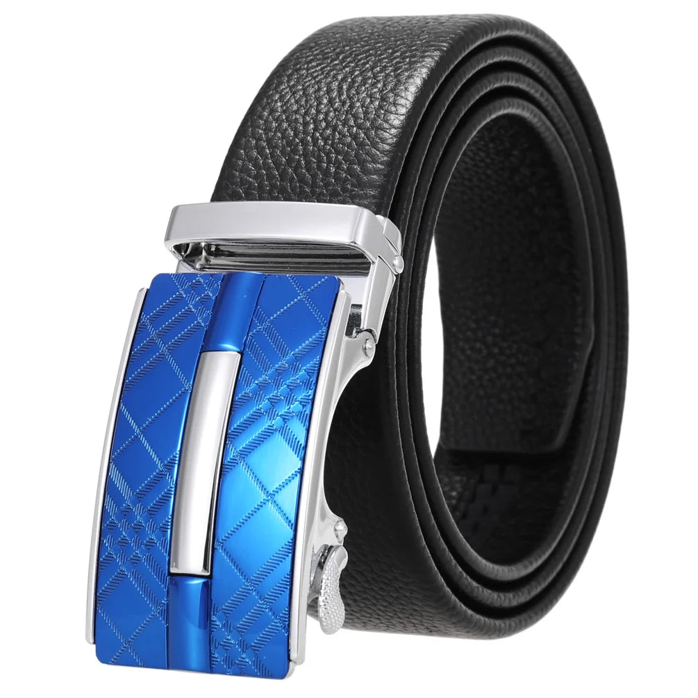 JMT-351242 Men's Cowhide Leather Belt - Model LY36-000011-5, Classic Style for Everyday Wear