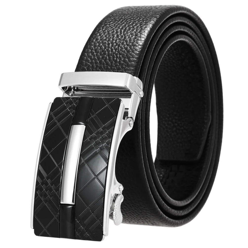 JMT-351242 Men's Cowhide Leather Belt - Model LY36-000011-5, Classic Style for Everyday Wear