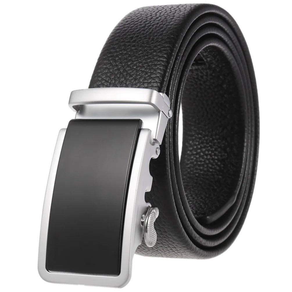 JMT-351242 Men's Cowhide Leather Belt - Model LY36-000011-5, Classic Style for Everyday Wear
