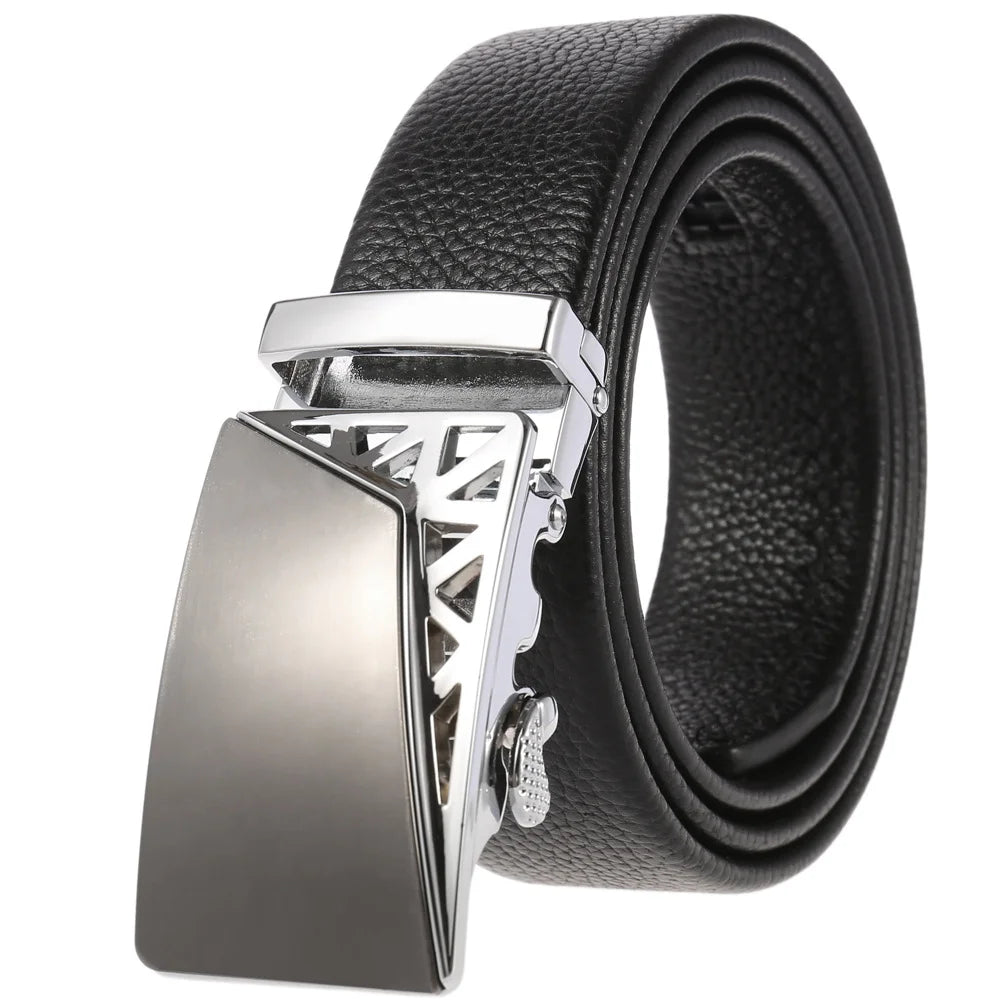 JMT-351242 Men's Cowhide Leather Belt - Model LY36-000011-5, Classic Style for Everyday Wear