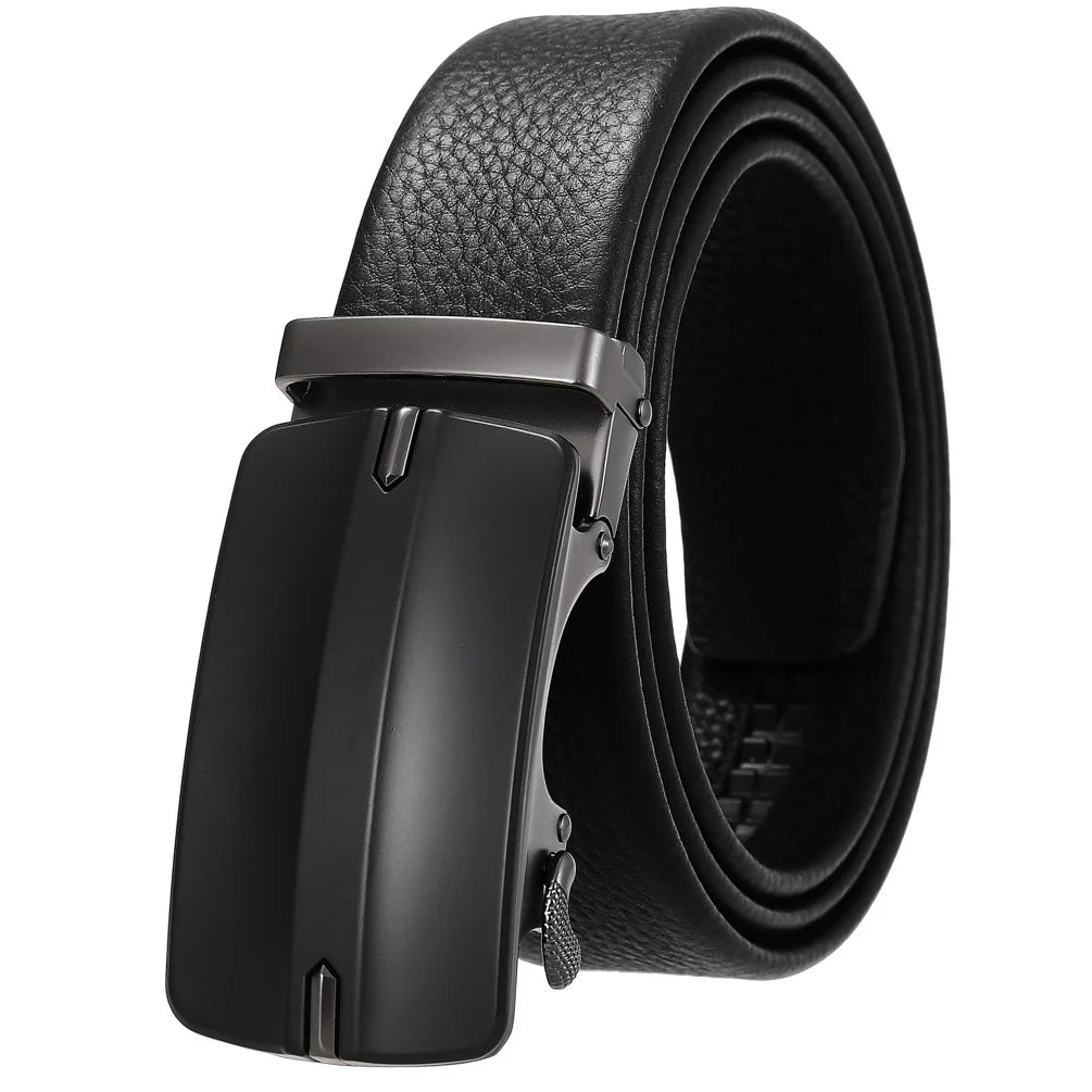 JMT-351242 Men's Cowhide Leather Belt - Model LY36-000011-5, Classic Style for Everyday Wear