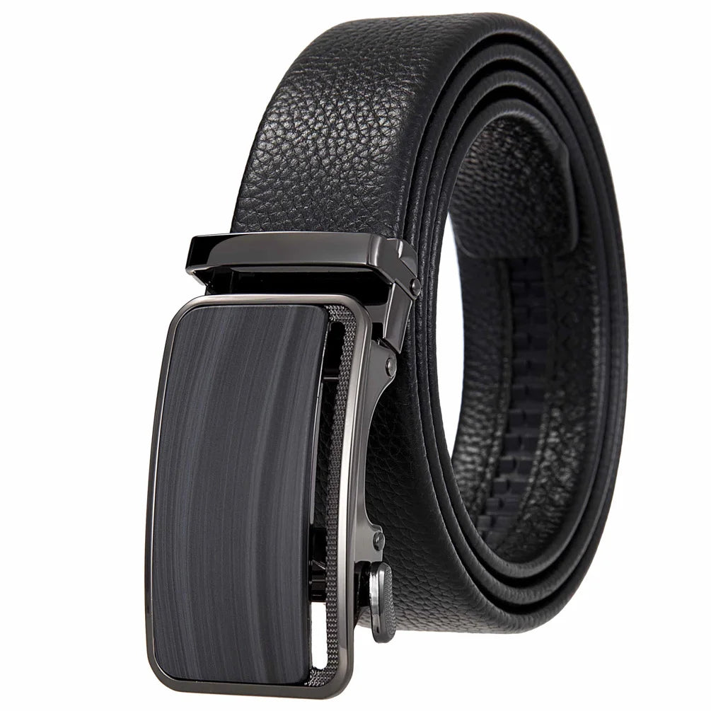 JMT-351242 Men's Cowhide Leather Belt - Model LY36-000011-5, Classic Style for Everyday Wear