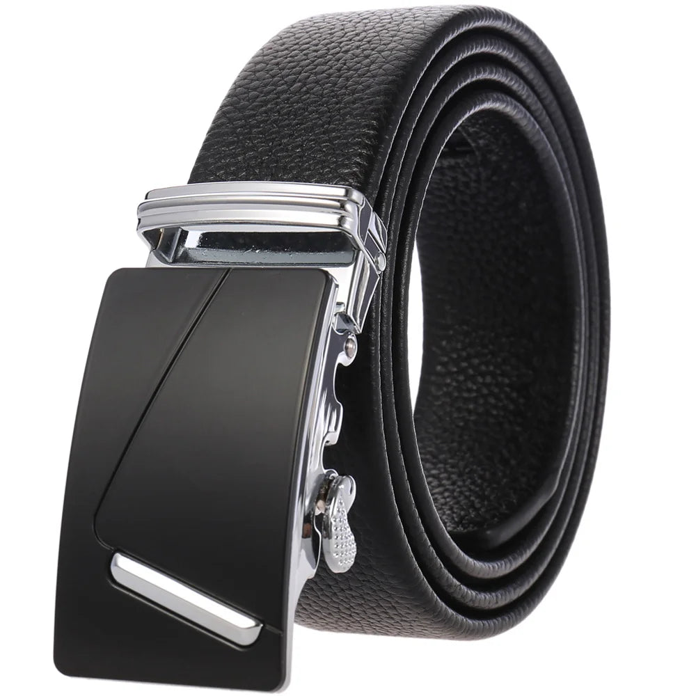 JMT-351242 Men's Cowhide Leather Belt - Model LY36-000011-5, Classic Style for Everyday Wear