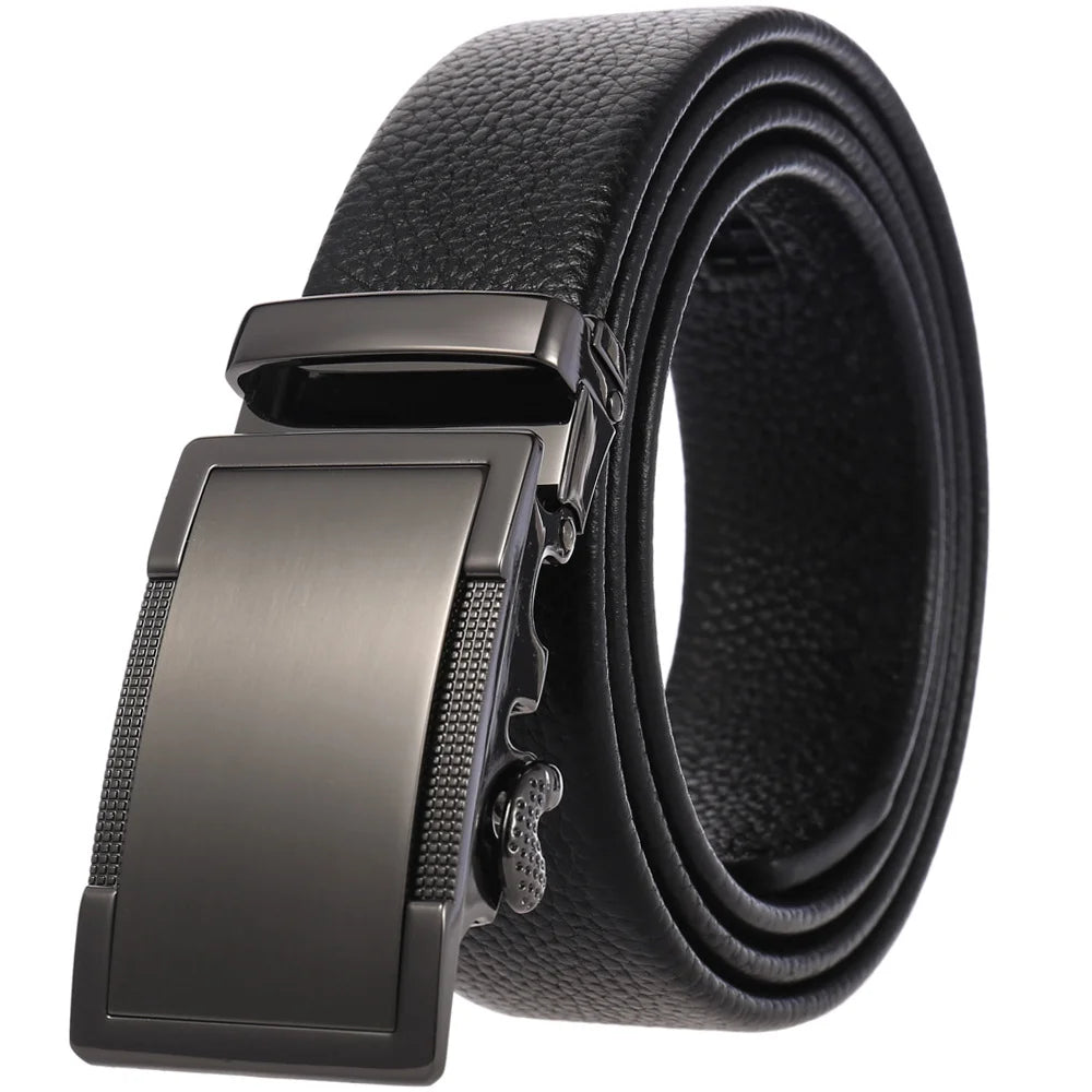 JMT-351242 Men's Cowhide Leather Belt - Model LY36-000011-5, Classic Style for Everyday Wear