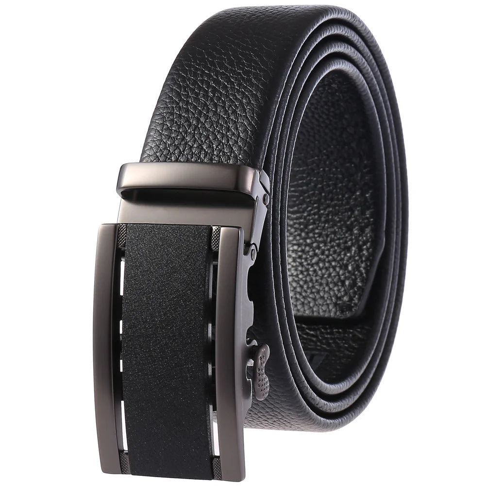 JMT-351242 Men's Cowhide Leather Belt - Model LY36-000011-5, Classic Style for Everyday Wear