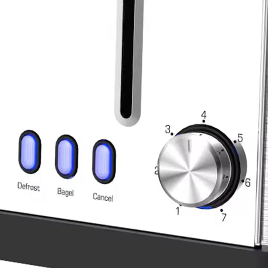 JMT-351434 Stainless Steel 1900W Automatic 4-Slice Toaster with Fast Heating Function