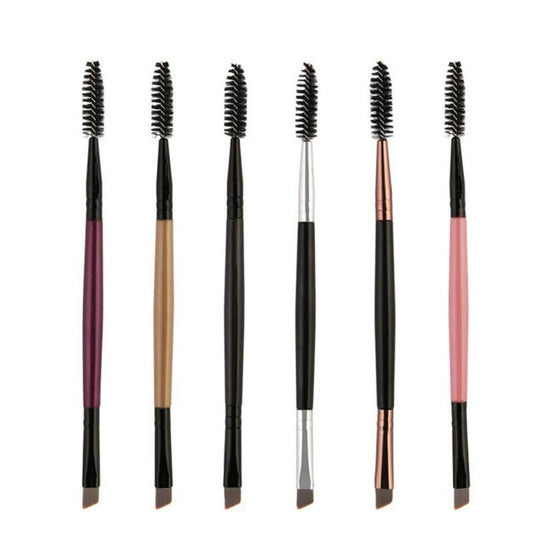 JMT-352074 Double-Head Professional Makeup Brush Set with Corrugated Silk Nylon Wool and Portable Plastic Handle