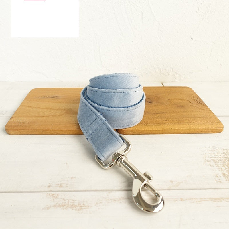 JMT-352138 Blue Polyester Cowboy Dog Collar for Stylish Pet Fashion