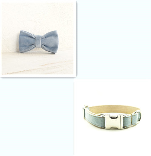 JMT-352138 Blue Polyester Cowboy Dog Collar for Stylish Pet Fashion