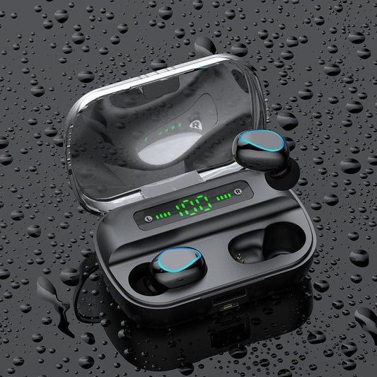 JMT-352138 Dual Wireless Bluetooth Headset with Stereo Sound, Call Function, Voice Control, and Multi-Point Connection