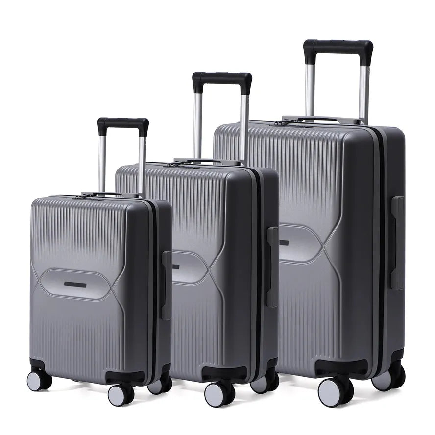 JMT-352202 Matte Finish Travel Luggage Set, 3-Piece Suitcase Set, Durable ABS and PC Material, Trolley Handle Design
