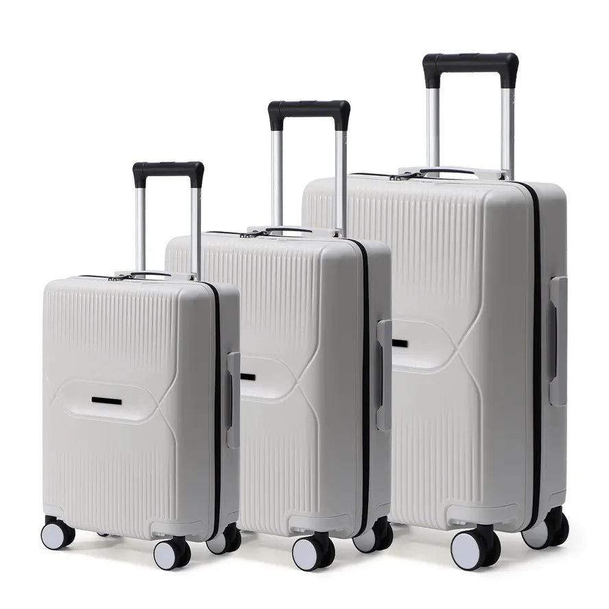 JMT-352202 Matte Finish Travel Luggage Set, 3-Piece Suitcase Set, Durable ABS and PC Material, Trolley Handle Design