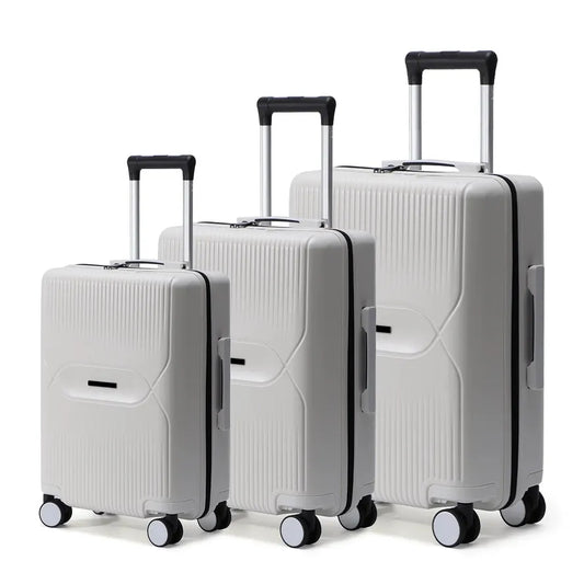 JMT-352202 Matte Finish Travel Luggage Set, 3-Piece Suitcase Set, Durable ABS and PC Material, Trolley Handle Design