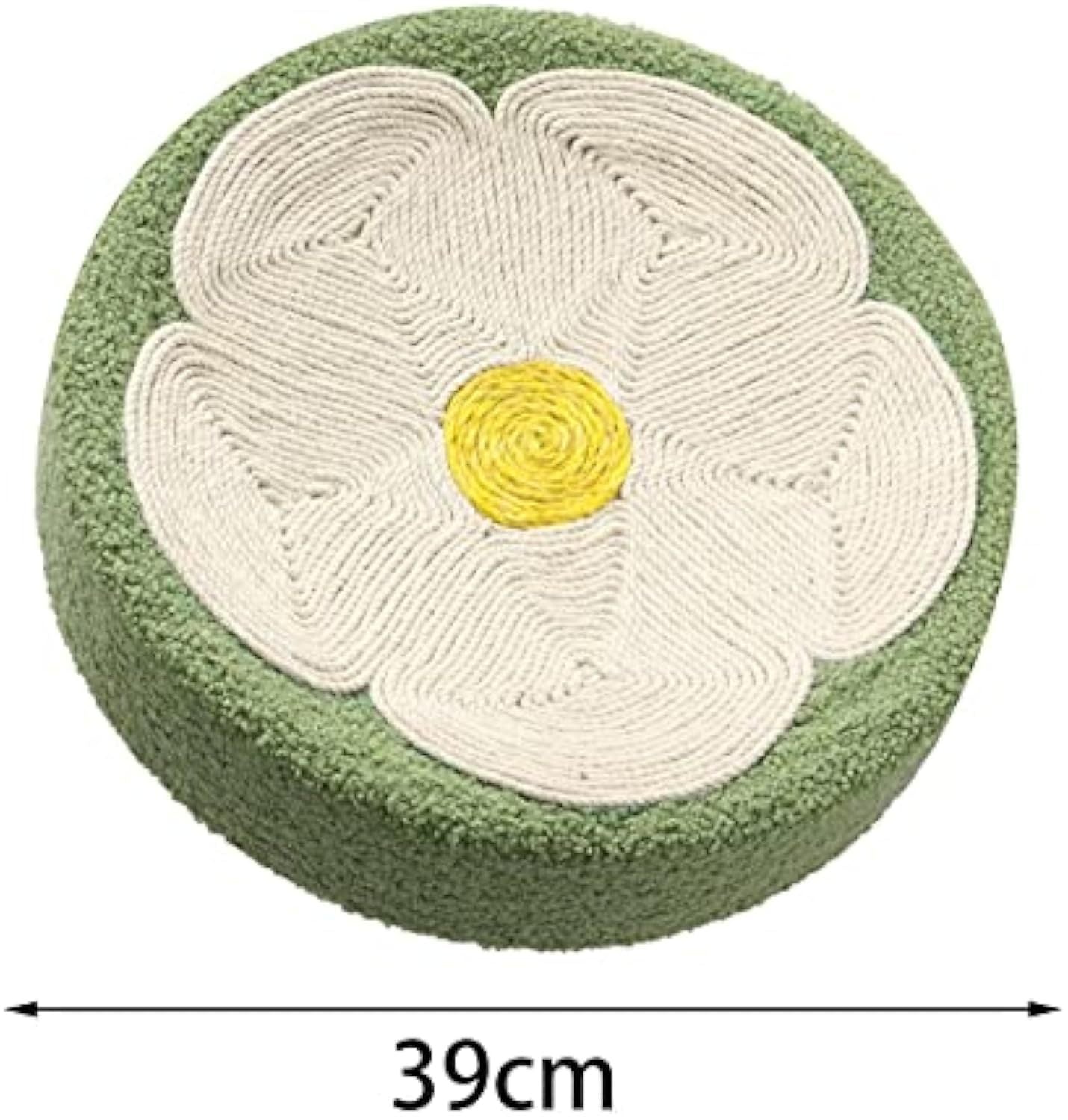 JMT-352458 Cat Scratcher Bowl and Lounge Bed - Round Sisal Scratch Pad for Cats and Kittens, Comfortable Nest for Play and Rest