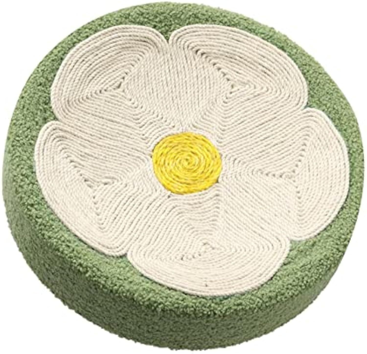 JMT-352458 Cat Scratcher Bowl and Lounge Bed - Round Sisal Scratch Pad for Cats and Kittens, Comfortable Nest for Play and Rest