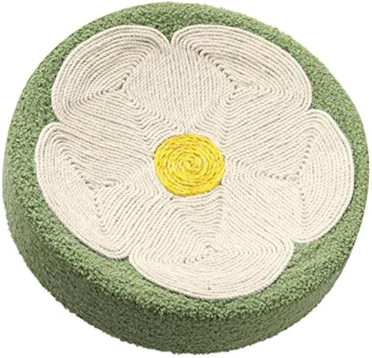 JMT-352458 Cat Scratcher Bowl and Lounge Bed - Round Sisal Scratch Pad for Cats and Kittens, Comfortable Nest for Play and Rest