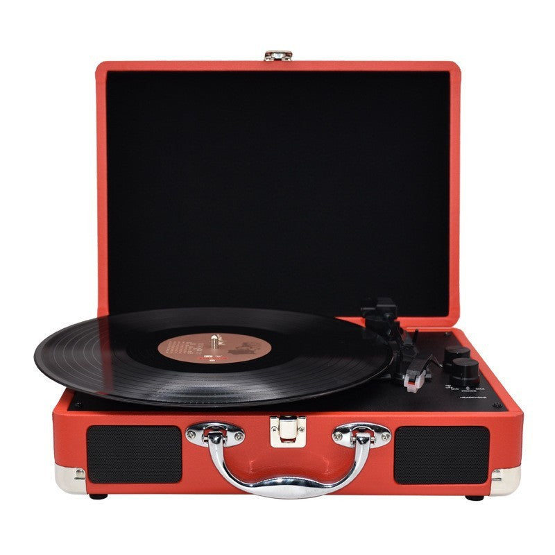 JMT-352650 Bluetooth Audio Record Player with Multi-Regional Compatibility and Handmade Design