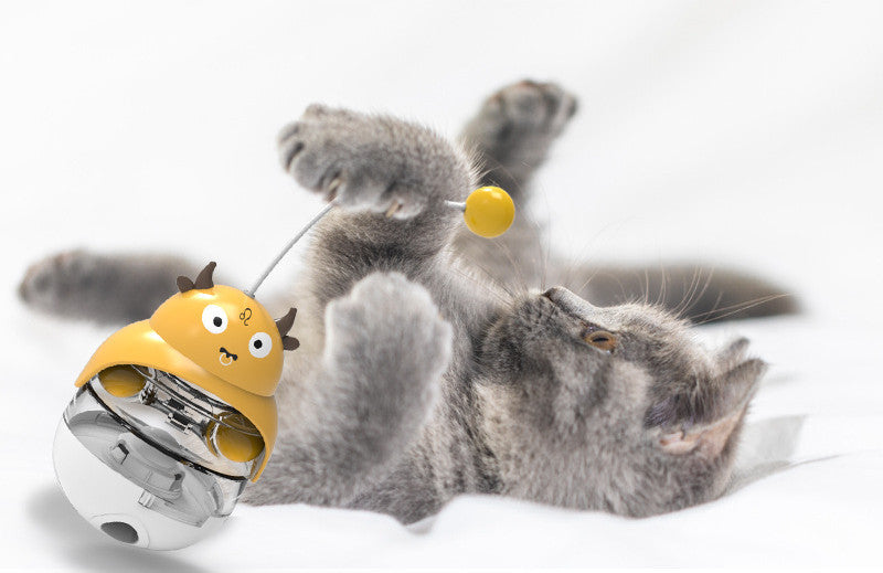 JMT-352778 Interactive Educational Tumbler Toys for Cats and Dogs - Plastic Leaky Ball in Fun Designs