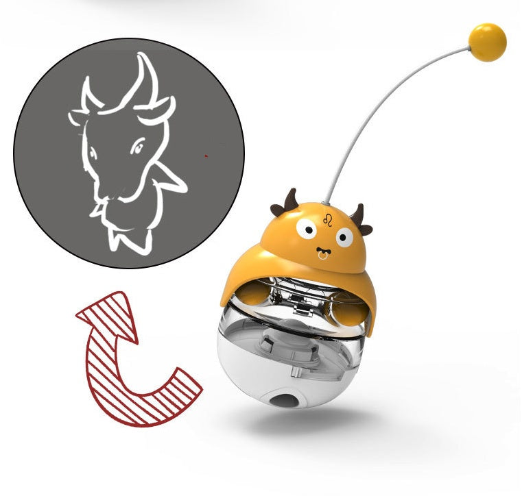 JMT-352778 Interactive Educational Tumbler Toys for Cats and Dogs - Plastic Leaky Ball in Fun Designs