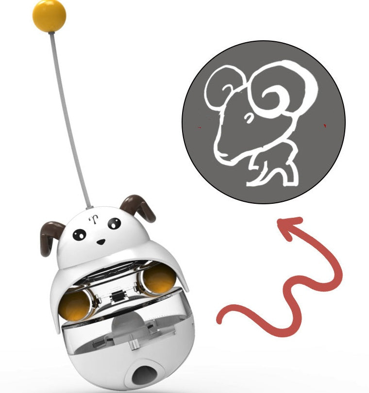 JMT-352778 Interactive Educational Tumbler Toys for Cats and Dogs - Plastic Leaky Ball in Fun Designs