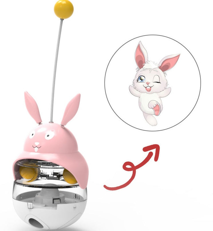 JMT-352778 Interactive Educational Tumbler Toys for Cats and Dogs - Plastic Leaky Ball in Fun Designs