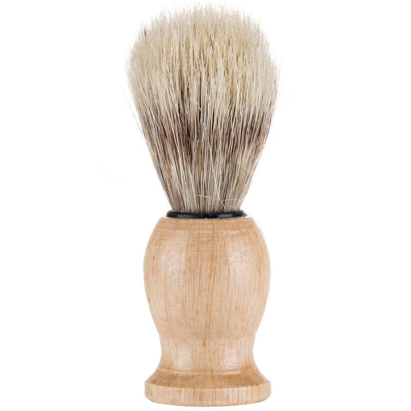 JMT-354058 Men's Pig Bristle Sideburn Shave Brush with Wooden Handle