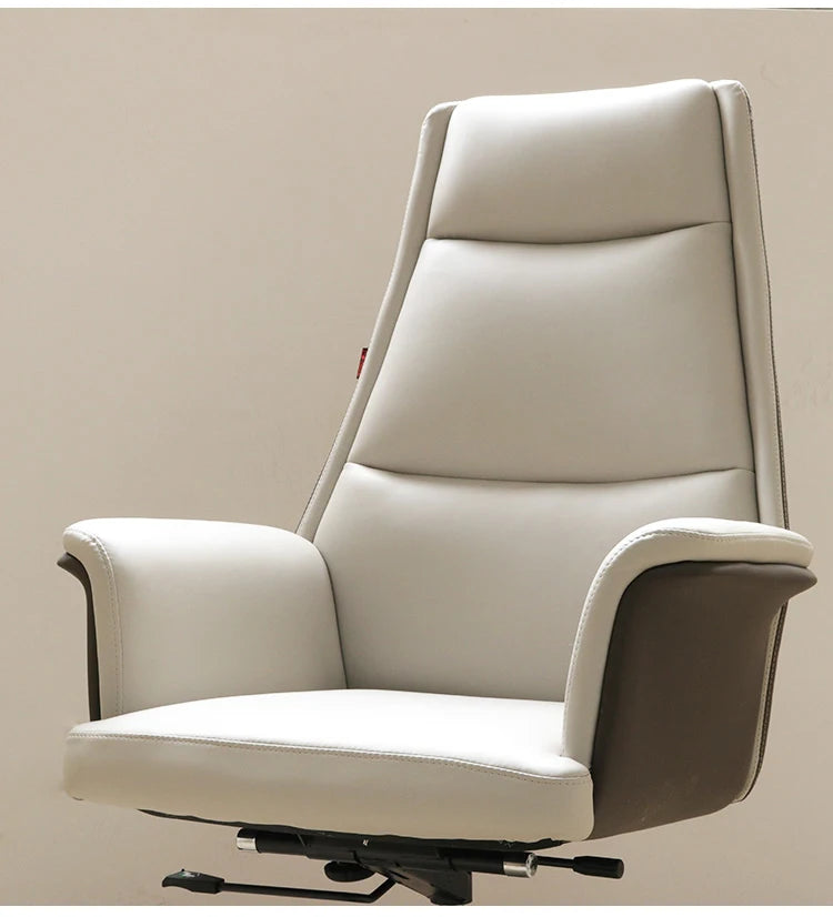 JMT-354698 Ergonomic High Back Swivel Office Chair in Leather with Wheels for Enhanced Comfort and Support
