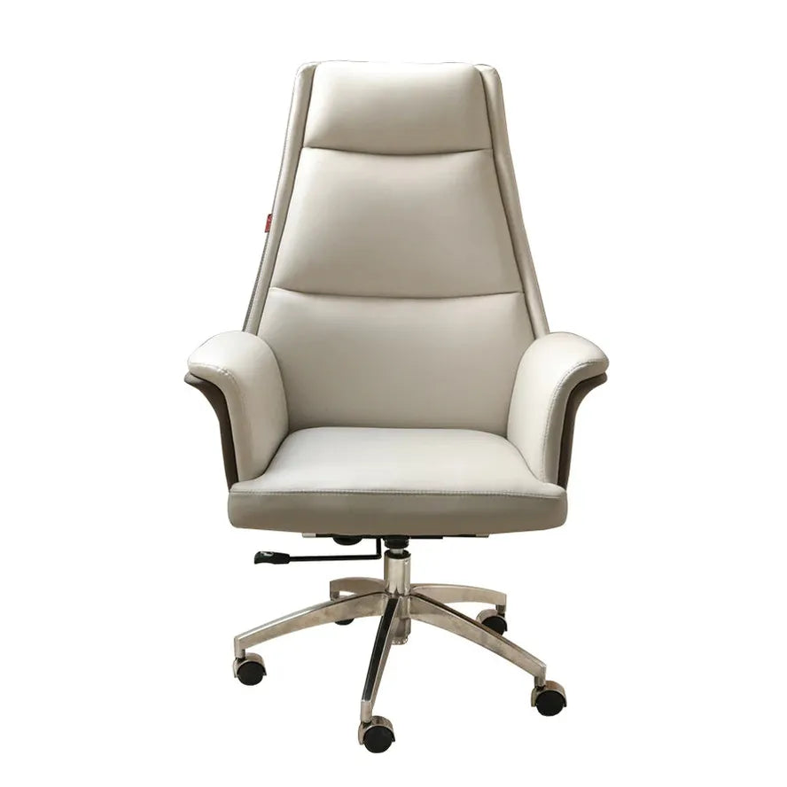 JMT-354698 Ergonomic High Back Swivel Office Chair in Leather with Wheels for Enhanced Comfort and Support