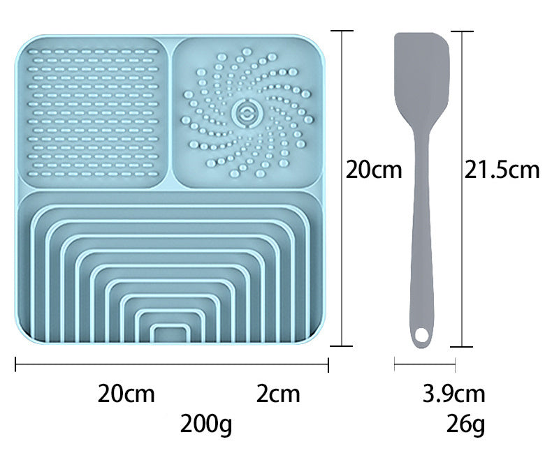 JMT-354954 Silicone Slow Feeder Mat for Dogs and Cats - Anti-Choking Licking Pad with Suction Cup