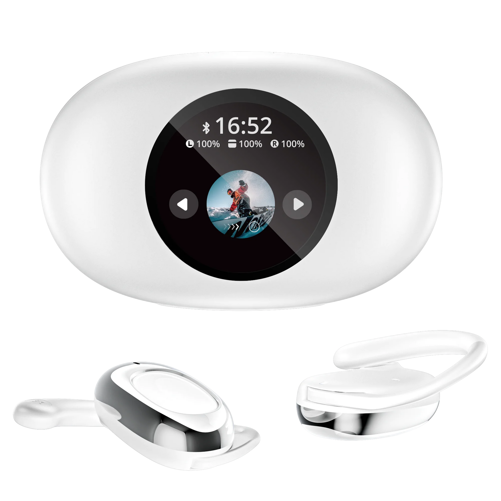 JMT-354954 YX39 Digital Smart Screen Noise Cancelling Wireless Headphones with LED Battery Indicator and ENC Technology